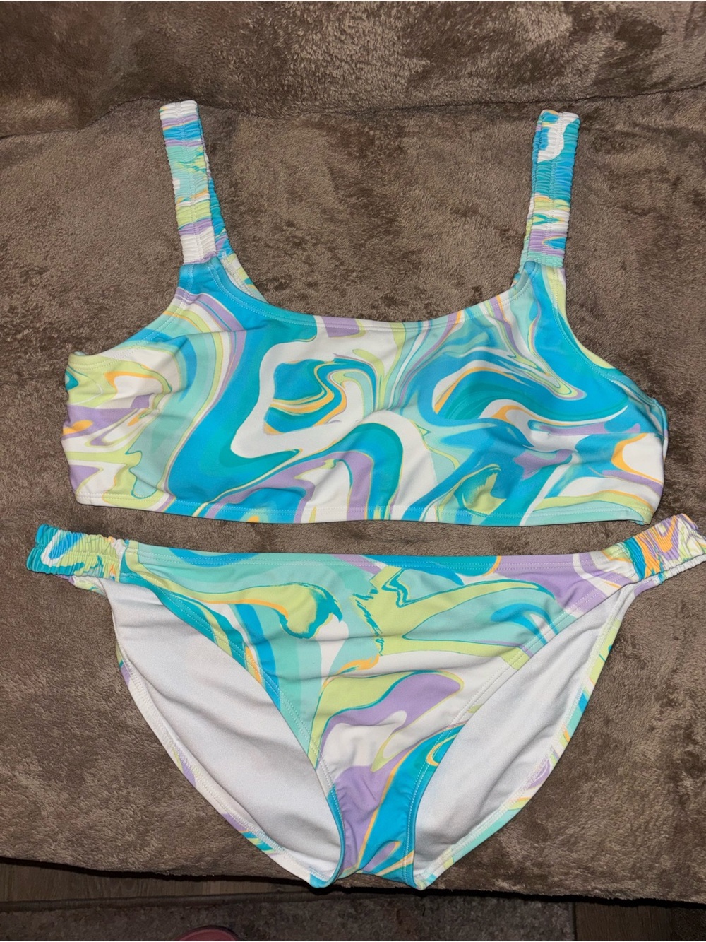 Ninety-Nine Degrees Marbled Swirl Bikini Set – Size XXL